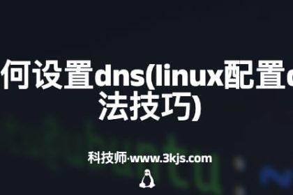 linux如何设置dns(linux配置dns的方法技巧)